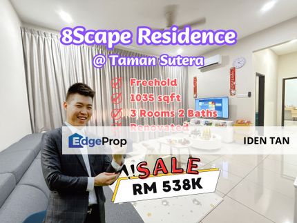 8Scape Residence Renovated Unit For Sale Near Taman Sutera, Perling, Nusa Bestari, Uda Utama, Sri Yaacob, Danga Sutera, Bukit Indah, Nusa Duta, Sutera, Johor, Johor Bahru