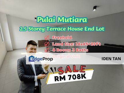 Pulai Mutiara 2.5 Storey Terrace End Lot For Sale Near Kangkar Pulai, Pulai Indah, Pulai Hijauan, Gelang Patah, Eco Village, Eco Garden, Laman Citra, Johor, Kangkar Pulai