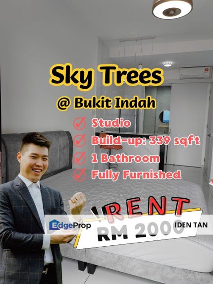 Sky Trees Bukit Indah Fully Furnished Studio For Rent Near Nusa Duta, Perling, Nusa Bestari, Uda Utama, Horizon Hills, Iskandar Puteri, Nusa Indah, Johor, Nusajaya