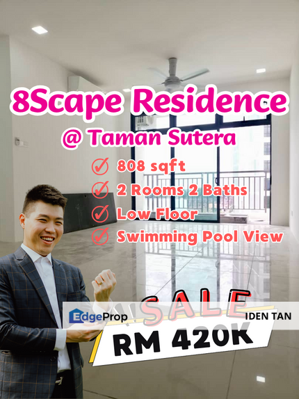 8Scape Residence Taman Perling Low Floor Unit For Sale Near Sutera Utama, Uda Utama, Bukit Indah, Nusa Bestari, Tun Aminah, Nusa Duta, Iskandar Puteri, Johor, Johor Bahru
