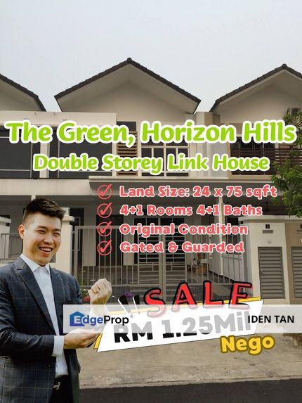 Horizon Hills The Green Double Storey Link House For Sale Near Iskandar Puteri, Aurora Sentral, Bukit Indah, Eco Botanic, Nusa Sentral, Senadi Hills, Johor, 