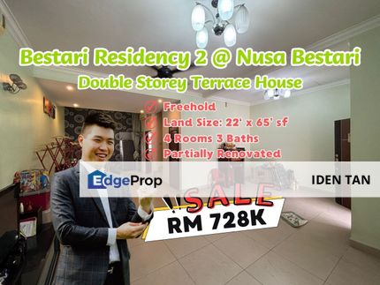 Nusa Bestari Bestari Residency 2 Double Storey Terrace House For Sale Near Bukit Indah, Sutera Utama, Tun Aminah, Perling, Uda Utama, Danga Sutera, Johor, Skudai