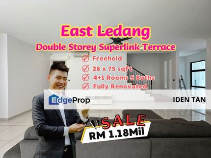 East Ledang Double Storey Superlink Fully Renovated Unit For Sale Ledang Height, Iskandar Puteri, Medini, Gelang Patah, Leisure Farm, Horizon Hills, Johor, Nusajaya
