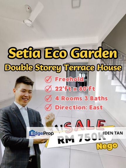Setia Eco Garden Double Storey Terrace House For Sale Near Setia Eco Village, Gelang Patah, Aster Height, Laman Citra, Pulai Mutiara, Nusantara Prima, Johor, Gelang Patah