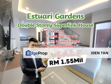 Estuari Gardens Double Storey Superlink House Fully Renovated & Fully Furnished Unit For Sale Near Iskandar Puteri, , Johor, Nusajaya