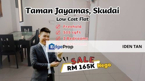 Taman Jaya Mas Skudai Low Cost Flat For Sale Near Nusa Jaya Mas, Nusa Bestari, Selesa Jaya, Taman Melawati, Industri Jaya, Skudai Baru, Seri Orkid, Johor, Skudai