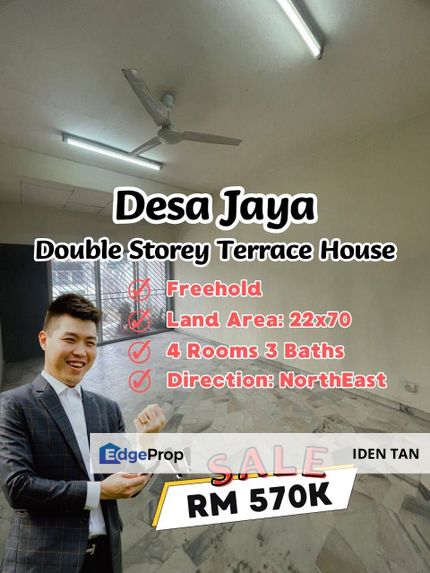 Desa Jaya Double Storey Terrace House For Sale Near Ehsan Jaya, Johor Jaya, Desa Cemerlang, Mount Austin, Desa Tebrau, Taman Gaya, Pelangi Indah,Molek, Johor, Johor Bahru