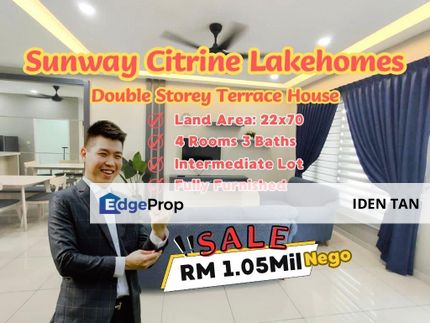 Sunway Citrine Lakehomes Double Storey Terrace House Fully Furnished Unit For Sale Near Emerald Residence, Avira, East Ledang, Iskandar Puteri, Medini, Johor, 