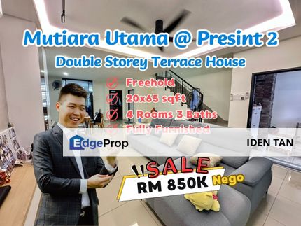 Mutiara Utama Double Storey Terrace House Fully Renovated & Furnished For Sale Near Mutiara Rini, Lima Kedai, Mutiara Maju, Selesa Jaya,Taman Melawati, Johor, Skudai