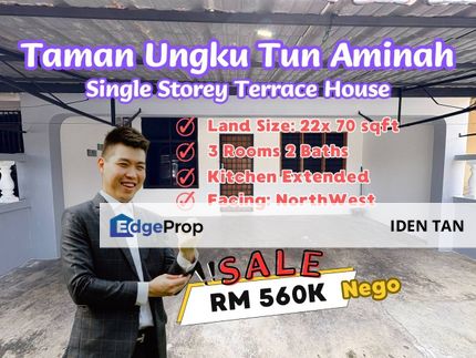Tun Aminah Jalan Bentara Single Storey Terrace House For Sale Near TUTA, Mutiara Rini, Taman Nesa, Skudai Baru, Seri Orkid, Sutera Utama, Mutiara Rini, Johor, Skudai