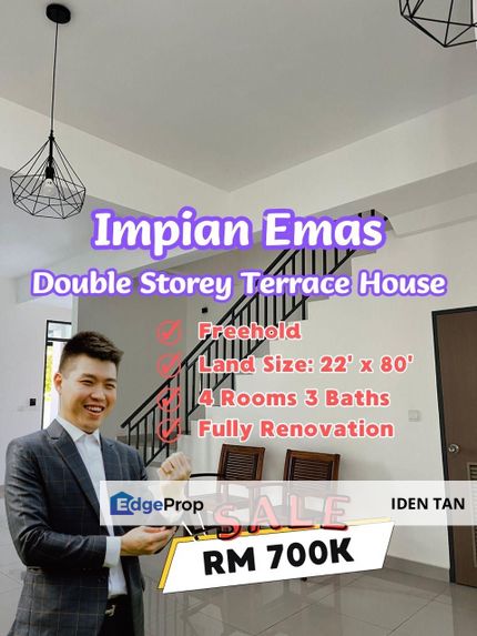 Impian Emas Double Storey Terrace House For Sale Near Iconia Garden Residence, Taman Anggerik, Sri Putra, Setia Tropika, Kempas Utama, Bukit Kempas, Johor, Skudai