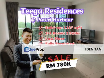 Teega Residences Puteri Harbour Low Floor Fully Furnished Unit For Sale Near Teega Suites, Puteri Cove, Southern Marina, Iskandar Puteri, Eco Botanic, Johor, Kota Iskandar