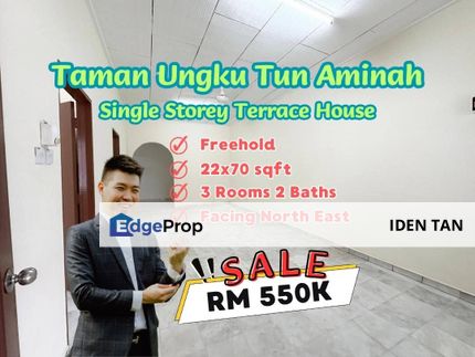 Tun Aminah Single Storey Terrace House For Sale Near TUTA, Skudai Indah, Skudai Baru, Seri Orkid, Sutera Utama, Sri Yaacob, Taman Nesa, Bukit Gemilang, Johor, Skudai