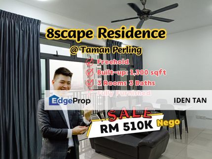 8scape Residence Taman Perling Fully Furnished Unit For Sale Near Taman Sutera, Uda Utama, Bukit Indah, Taman Baiduri, Taman Laguna, Nusa Bestari, Johor, Johor Bahru