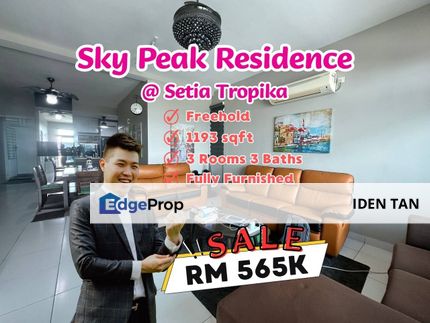 Sky Peak Residence Setia Tropika Fully Furnished For Sale Near Sky Garden Residence, Kempas Indah, Kempas Utama, Dato Onn, Impian Emas, Nasa City, Johor, Setia Tropika