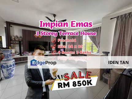 Impian Emas 3 Storey Terrace House Fully Renovated For Sale Near Sri Putra, Taman Anggerik, Kempas Utama, Setia Tropika, Sri Skudai, Sri Putra, Skudai, Johor, Skudai