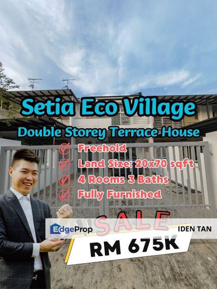 Setia Eco Village Double Storey Terrace House Fully Furnished For Sale Near Gelang Patah, Setia Eco Gardens, Pulai Mutiara, Nusantara Prima, Nusa Bayu, Johor, Gelang Patah