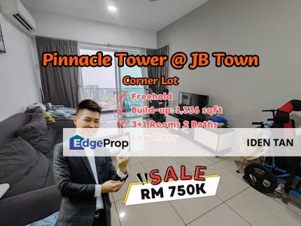 Pinnacle Tower Serviced Apartment Corner Lot Near JB Town, Taman Abad, Taman Pelangi, Taman Sentosa, Setia Sky 88, DNP Plaza, Twin Galaxy, CIQ, Johor, Johor Bahru