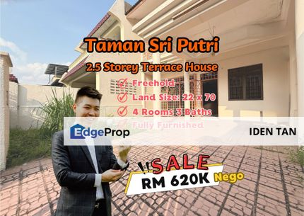 Taman Sri Putri 2.5 Storey Terrace House Fully Furnished For Sale Near Sri Skudai, Taman Harmoni, Taman Nesa, Tun Aminah, Sutera Utama, Impian Emas, Johor, Skudai