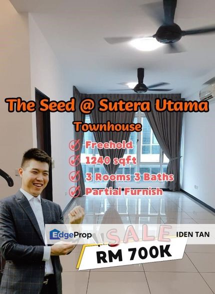 The Seed Sutera Utama Townhouse For Sale Near Sutera Utama, Danga Sutera, Uda Utama, Perling, Nusa Bestari, Skudai Indah, Tun Aminah, Sri Yaacob, Johor, Skudai