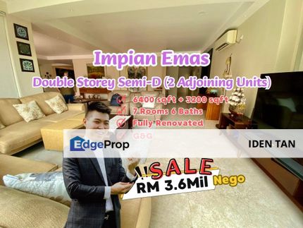 Impian Emas Semi-D 2 Adjoining Units Fully Renovated For Sale Near Impian Emas, Bukit Impian, Taman Anggerik, Sri Putra, Kempas Utama, Setia Tropika, Johor, Skudai