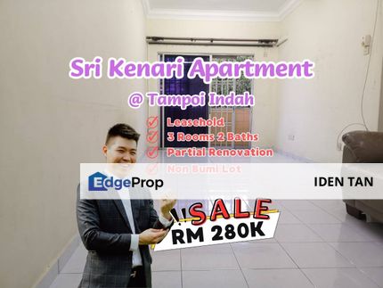 Sri Kenari Apartment For Sale Near Tampoi Indah, Tampoi Utama, Kipark Apartment, Sri Wangi, Sri Akasia, Greenfield Regency, Sutera Utama, Bukit Mewah, Johor, Tampoi