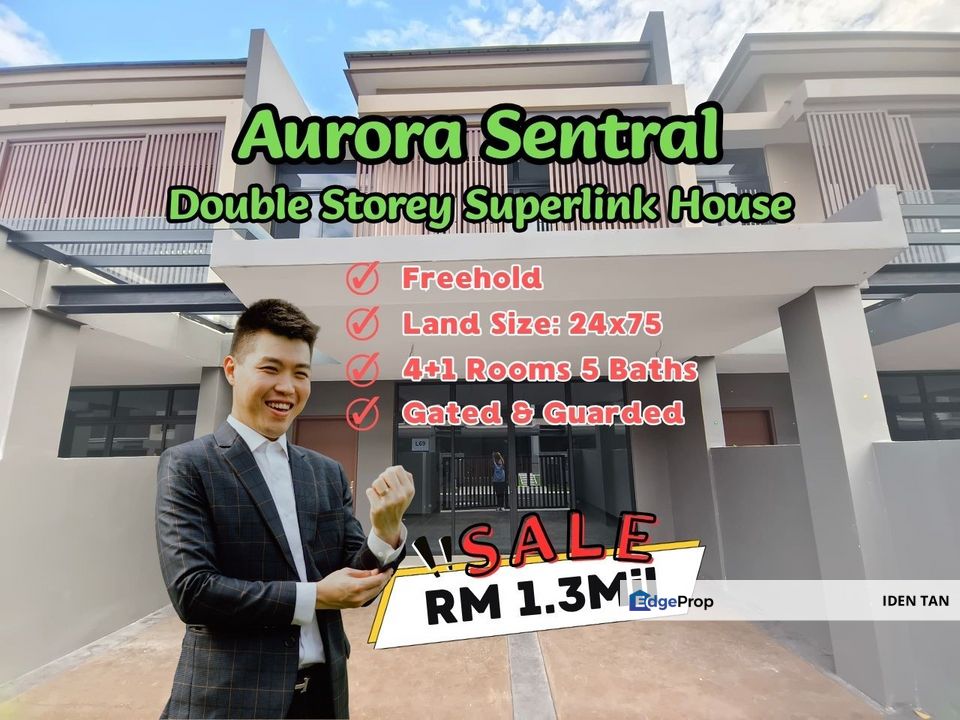 Aurora Sentral Double Storey Superlink For Sale Near Eco Botanic, Horizon Hills, Iskandar Puteri, Senadi Hills, Nusa Sentral, Bukit Indah, East Ledang, Johor, 