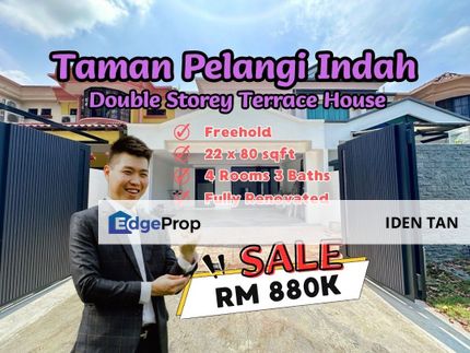 Pelangi Indah Double Storey Terrace House Fully Renovated Unit For Sale Near Taman Gaya, Bestari Indah, Desa Cemerlang, Puteri Wangsa, Desa Tebrau, Johor, Ulu Tiram
