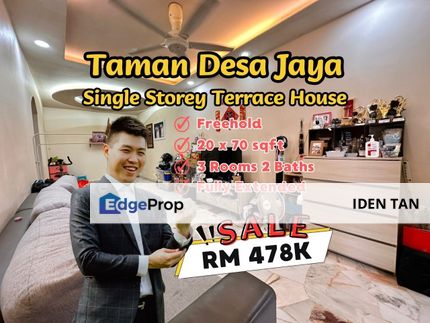 Desa Jaya Single Storey Terrace House Renovated Unit For Sale Near Johor Jaya, Desa Cemerlang, Taman Gaya, Ehsan Jaya, Desa Tebrau, Mount Austin, Johor, Johor Bahru