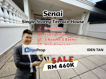 Senai Single Storey Terrace House For Sale Near Senai Utama, Senai Baru, Taman Angkasa, Bukit Senang, Taman Sempena, Taman Dasa, Impian Senai, Seelong, Johor, Senai