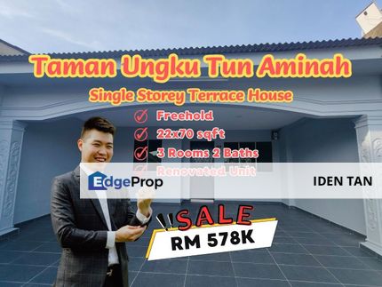 Taman Ungku Tun Aminah Single Storey Terrace House Renovated Unit For Sale Near Skudai Baru, Mutiara Rini, Sutera Utama, Seri Orkid, Taman Nesa,Skudai, Johor, Skudai