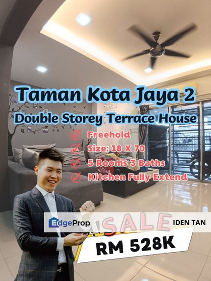 Kota Jaya 2 Kota Tinggi Double Storey Terrace House For Sale Near Kota Mas, Taman Muhibbah, Taman Laksamana, Sri Lalang, Kota Intan, Taman Melati, Johor, Kota Tinggi