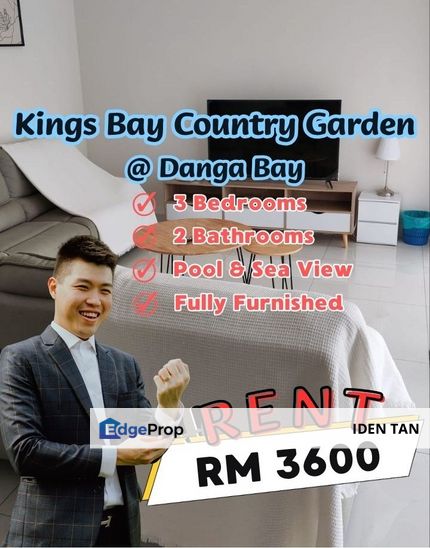 Kings Bay Country Garden Danga Bay Fully Furnished Unit For Rent Near Tropez Residence, Bora Residence, Paragon Residence, Golden Sands, Sri Samudera, Johor, Johor Bahru