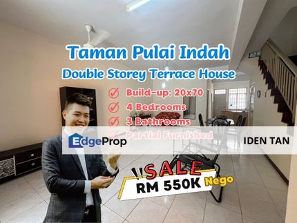Pulai Indah Double Storey Terrace House For Sale Near Pulai Mutiara, Kangkar Pulai, Pulai Hijauan, Setia Eco Gardens, Laman Indah, Gelang Patah,Skudai, Johor, Kangkar Pulai