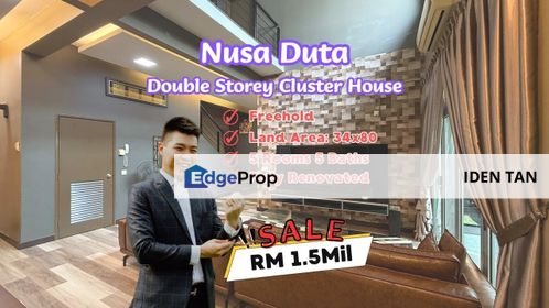 Nusa Duta Double Storey Cluster House Fully Renovated Unit Near Bukit Indah, Iskandar Puteri, Perling, Nusa Bestari, Casa Amira, Taman Baiduri, Johor, Johor Bahru