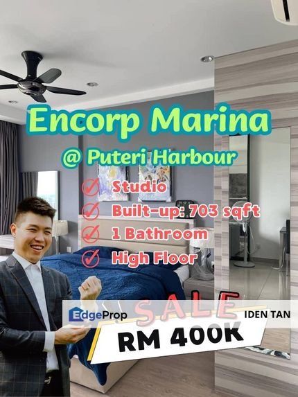 Encorp Marina Puteri Harbour Studio For Sale Near Teega Suites, Teega Residence, Imperia, Southern Marina, Almas Suites, Puteri Cove, Puteri Harbour, Johor, Kota Iskandar