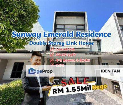 Sunway Emerald Residence Double Storey Link House For Sale Near Avira, Citrine Residence, Iskandar Puteri, Ledang Heights, Medini, Horizon Hills, Johor, 