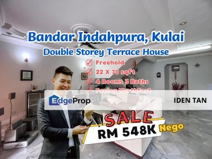 Bandar Indahpura Double Storey Terrace House For Sale Near Kulai, Bandar Putra, Taman Gemilang, Taman Putri Kulai, Saleng, Taman Muhibbah, Taman Mesra, Johor, Kulai