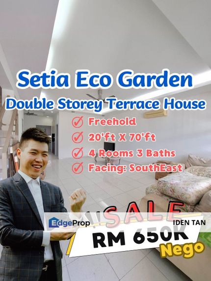 Setia Eco Garden Double Storey Terrace House For Sale Near Setia Eco Village, Gelang Patah, Aster Heights, Pulai Mutiara, Nusantara Prima, Nusa Bayu, Johor, Gelang Patah