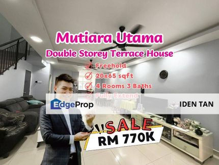 Mutiara Utama Double Storey Terrace House For Sale Near Rini Homes, Mutiara Maju, Mutiara Rini, Taman Melawati, Selesa Jaya, Mutiara Bestari, Skudai, Johor, Skudai