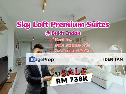 Sky Loft Premium Suites Bukit Indah Dual Key Fully Furnished Unit For Sale Near Sky Tree, Sky Executive, Nusa Duta, Perling, Nusa Bestari,Horizon Hill, Johor, Johor Bahru
