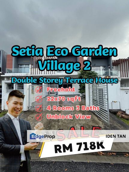 Setia Eco Garden Village 2 Double Storey Terrace House For Sale Near Eco Village, Gelang Patah, Nusantara Prima, Nusa Bayu, GP Prima, Pulai Mutiara, Johor, Gelang Patah