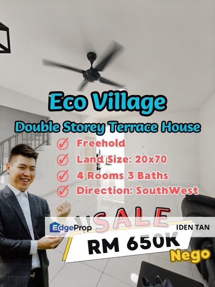 Eco Village Double Storey Terrace House For Sale Near Gelang Patah, Setia Eco Gardens, Pulai Indah, Pulai Mutiara, Nusantara Prima, Nusa Bayu,GP Prima, Johor, Gelang Patah