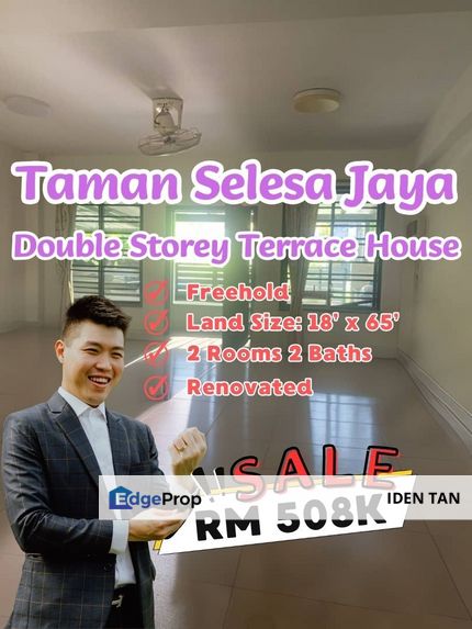 Selesa Jaya Double Storey Terrace House For Sale Near Taman Melawati, Nusa Bestari, Mutiara Utama, Mutiara Maju, Nusa Jaya Mas, Skudai Baru, Skudai, Johor, Skudai