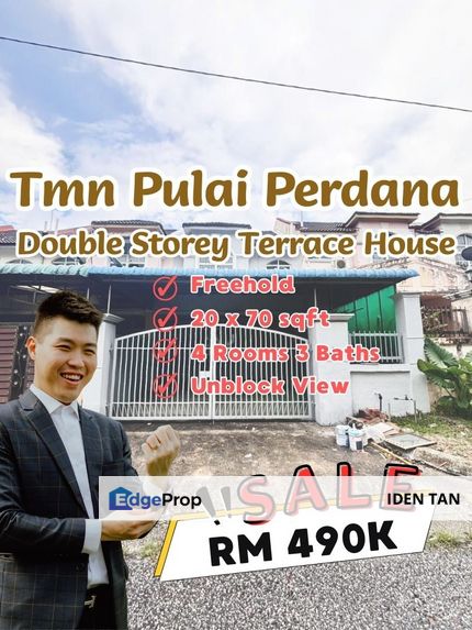 Pulai Perdana Double Storey Terrace House For Sale Near Kangkar Pulai, Taman Teratai, Sri Pulai, Taman Universiti, Amber Hill, Pulai Jaya, Pulai Emas, Johor, Skudai