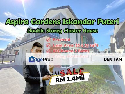 Aspira Garden Double Storey Cluster House Renovated Unit For Sale Near Aspira ParkHomes, Gerbang Nusajaya, Gelang Patah, Leisure Farm, Ledang Heights, Johor, Gelang Patah