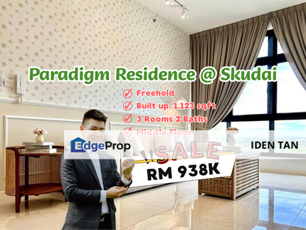 Paradigm Residence 3 Bedrooms Apartment Near Paradigm Mall, The Platino, Greenfield Regency, Bukit Mewah, Taman Johor, Tampoi Indah, Tampoi Utama, Johor, Skudai