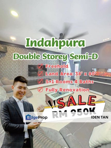 Bandar Indahpura Double Storey Semi-D Fully Renovated For Sale Near Bandar Putra Kulai, Kulai Besar, Taman Putri Kulai, Taman Gemilang, Saleng, Senai, Johor, Kulai