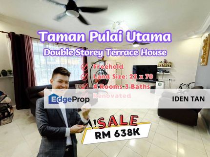 Pulai Utama Double Storey Terrace House Renovated Unit For Sale Near Taman Universiti, Pulai Flora, Desa Skudai, Pulai Perdana, Kangkar Pulai, Skudai , Johor, Skudai
