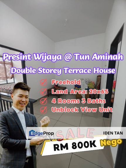 Presint Wijaya Tun Aminah Double Storey Terrace House For Sale Near Skudai Baru, Seri Orkid, Mutiara Rini, Skudai Indah, Sutera Utama, Mutiara Mas, Johor, Skudai